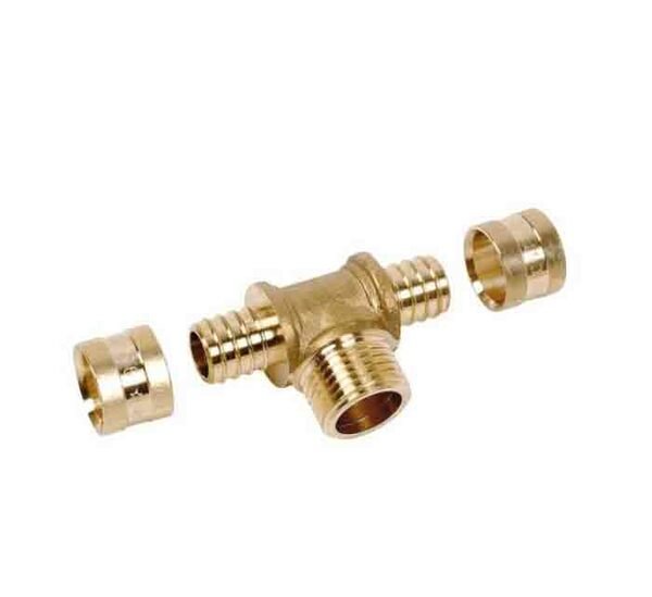 Té fileté mâle à glissement pour PER - Ø 20 mm