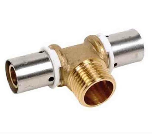 Té fileté mâle à sertir pour PER - Ø 16 mm