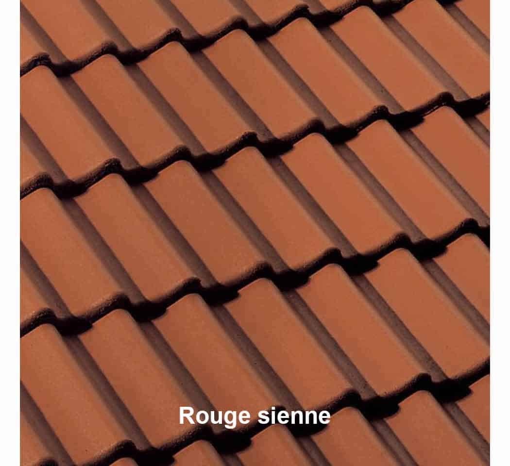 Tuile béton TRADIPANNE couleur rouge sienne