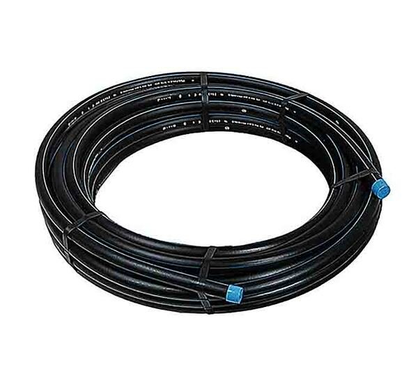 Tube PE100 AEP noir bande bleue Ø 63 mm x 50 m