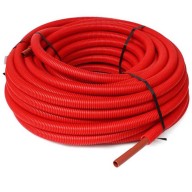 Tube PER Ø 12 mm x 100 m, rouge, prégainé