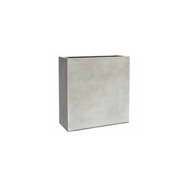 Vase rectangulaire haut étroit Tucson blanc, aspect Antique