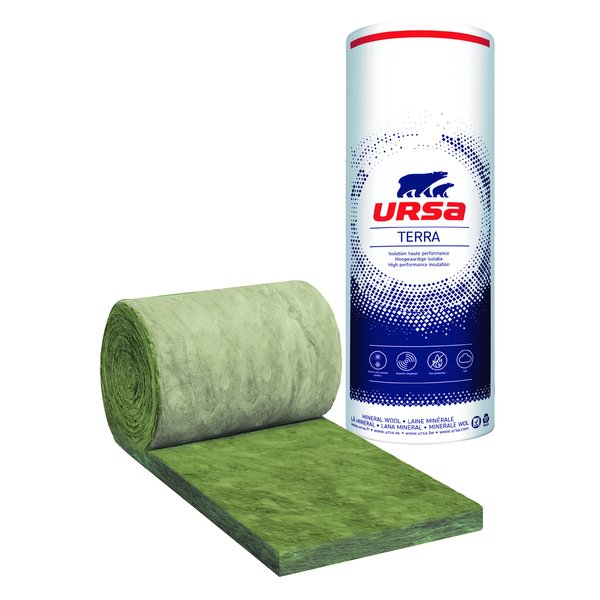 Laine de verre FACADE 38 R nue, 75 mm x 60 cm x 10 m