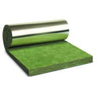 Laine de verre MRA revêtu 1 face d'aluminium pur - 60 mm x 120 cm x 12 m