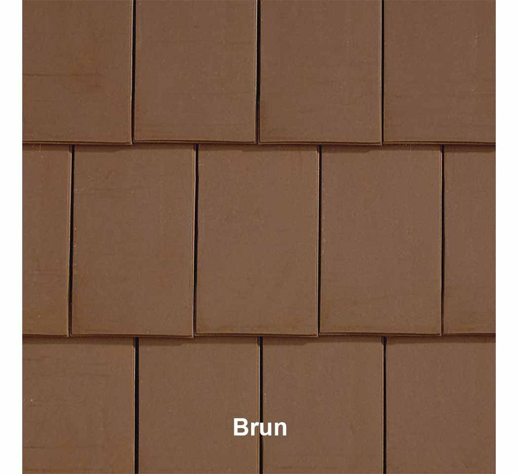 Tuile VAUBAN droite couleur brun