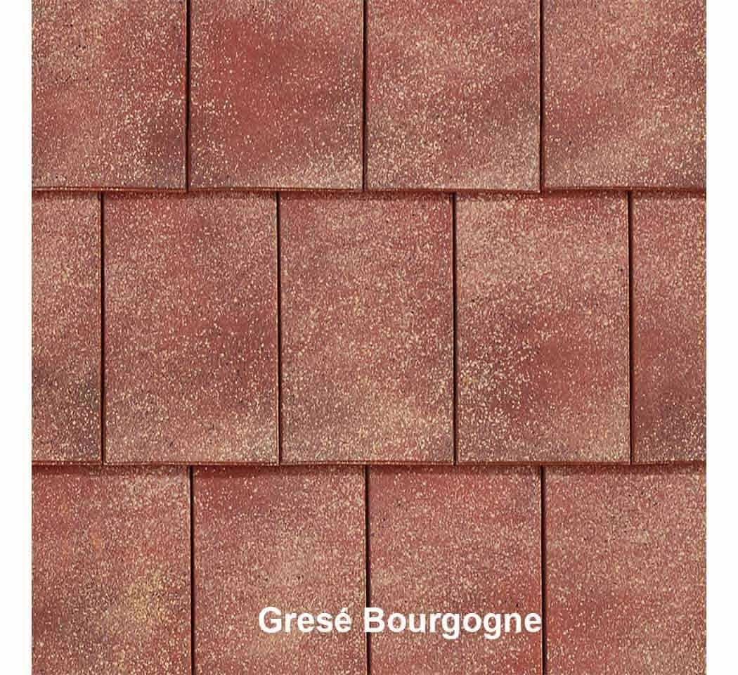 Tuile VAUBAN droite couleur gresé bourgogne