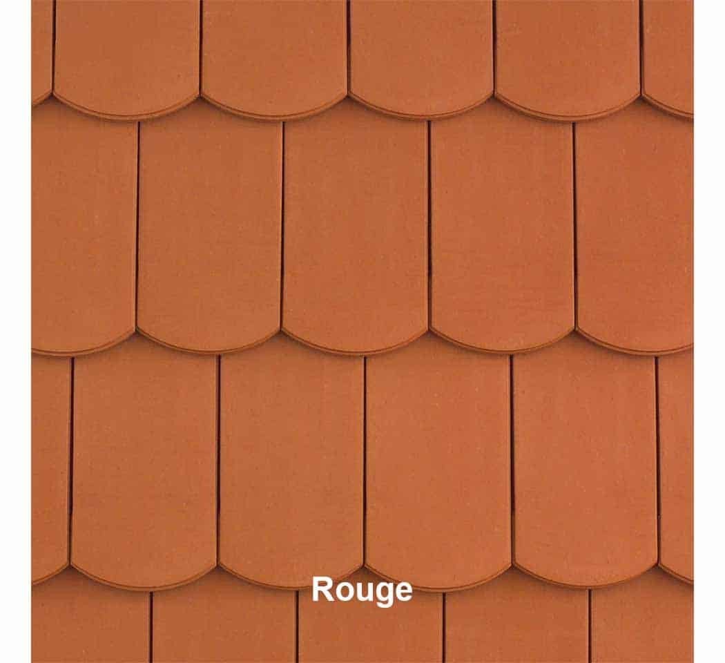 Tuile VAUBAN écaille couleur rouge