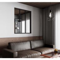 Verrière de type atelier 3 vitrages clairs, chassis noir, largeur 105 cm