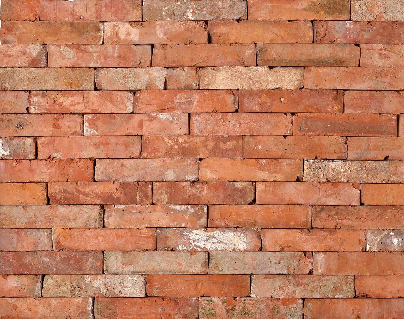 Parement Brique terre cuite Vintage rectifiée ton rouge
