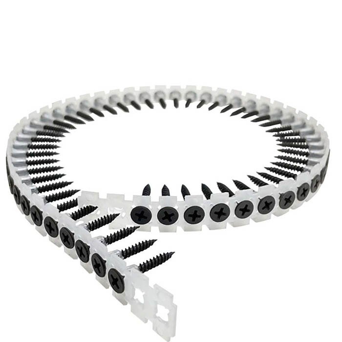 Vis TTPC en bande pour plaque de plâtre 3.5 mm x 35 mm, tête trompette, philips