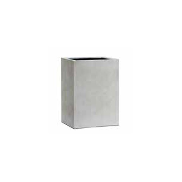 Vase carré Warrington blanc, aspect Antique