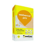 Colle à carrelage webercol pro gris, 25 kg
