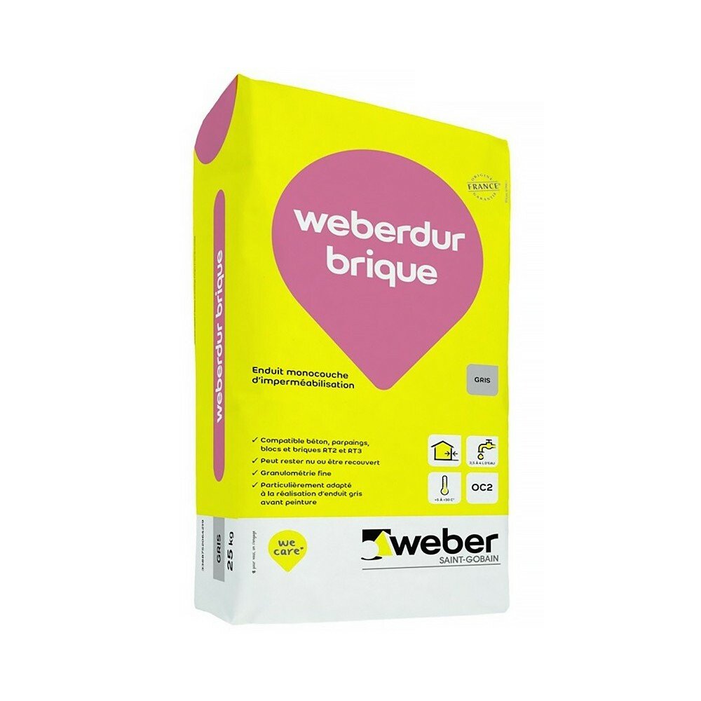 Enduit monocouche weberdur brique