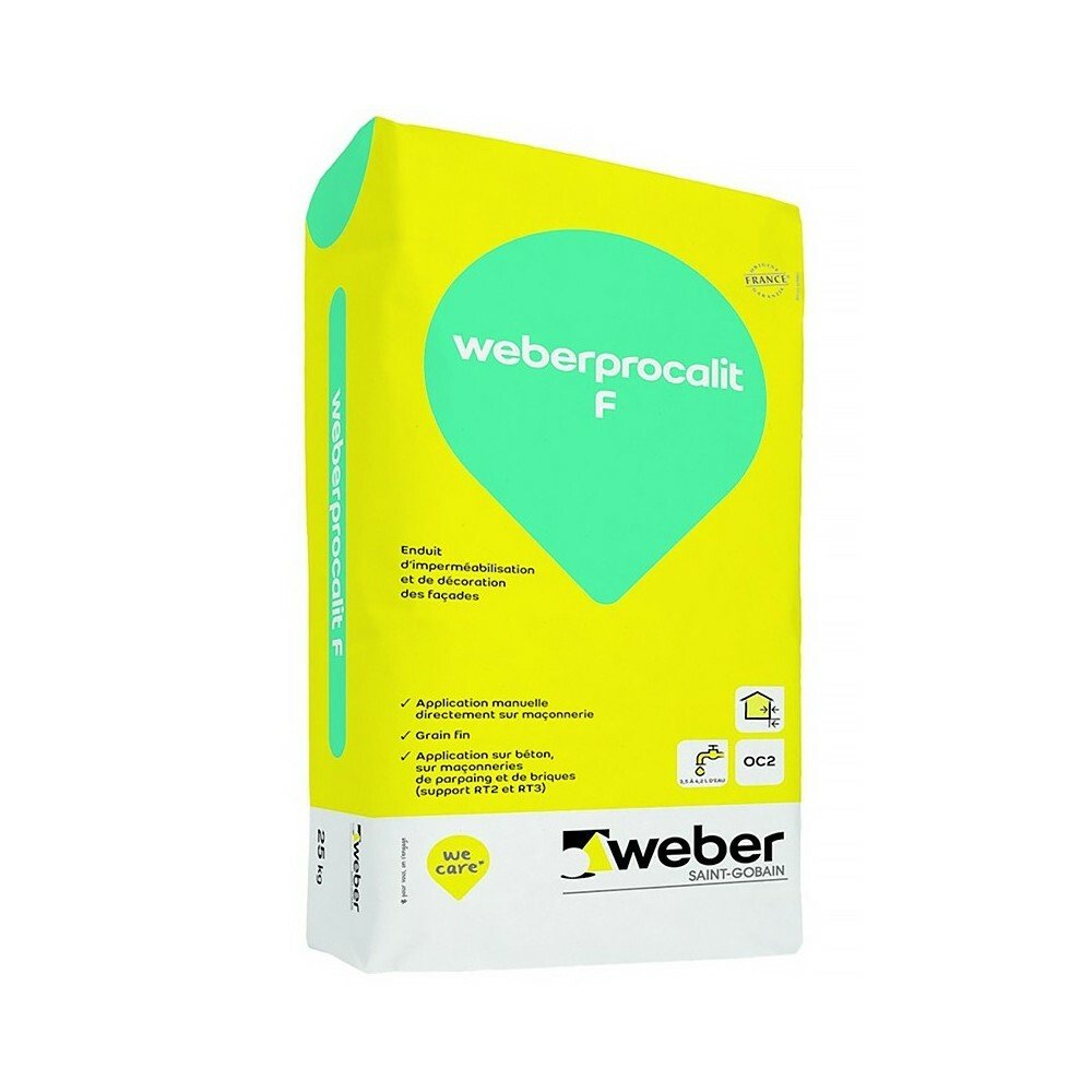 Enduit monocouche weber procalite f, 25kg