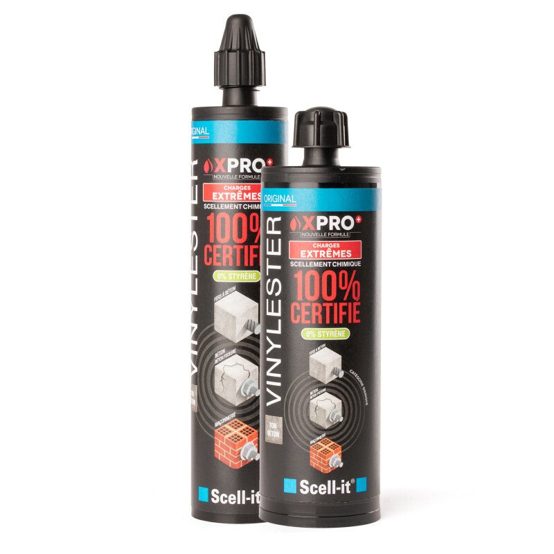 Cartouche de résine vinylester 300 ml, teinte béton