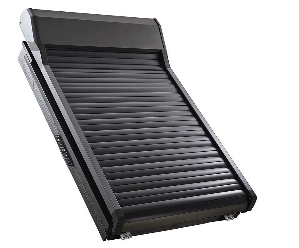 Volet roulant électrique à commande radio pour fenêtre Roto Designo R6 et R8 - 134 cm x 160 cm