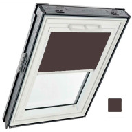 Store occultant intérieur - couleur marron, glissières alu - pour fenêtre ROTO designo R6 et R8 -54 cm x 98 cm