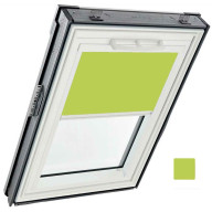 Store occultant intérieur - couleur vert pomme, glissières alu - pour fenêtre ROTO designo R6 et R8 -54 cm x 98 cm
