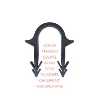 Agrafe de 40 mm pour tuyaux de diamètre 16 et 20 mm