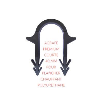 Vignette Agrafe de 40 mm pour tuyaux de diamètre 16 et 20 mm