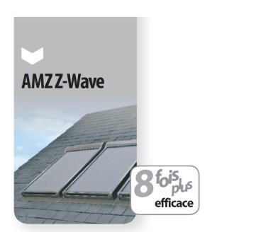 Vignette Pare-soleil extérieur AMZ-ZWave pour fenêtre de toit - 94 cm x 118 cm, toile grise micro-perforée