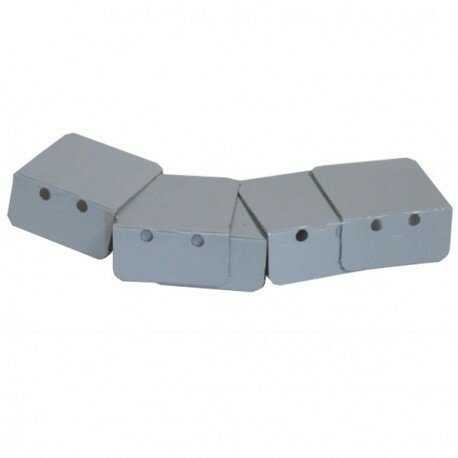 5 arrêts de plaques alu pour profil de bordure 16 mm