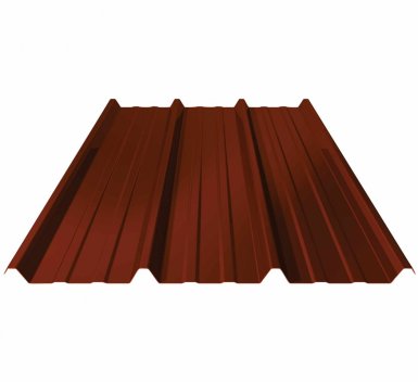 Vignette Bac acier 63/100 105 cm x 300 cm, rouge (RAL8012), anti condensation
