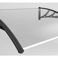 Marquise pour porte d'entrée Bristol 1 120x100 Noire