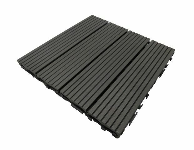 Caillebotis Modular en bois composite, teinte MADURO (anthracite)