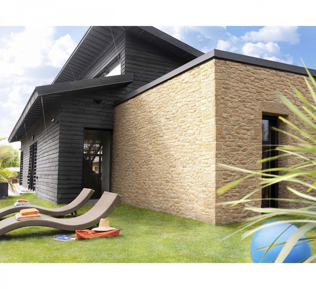 Kit ITE PSE TH31, 160 mm, 20m2 avec parement Causse terre de sienne