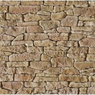 Parement pierre de Causse ton beige doré sur treillis