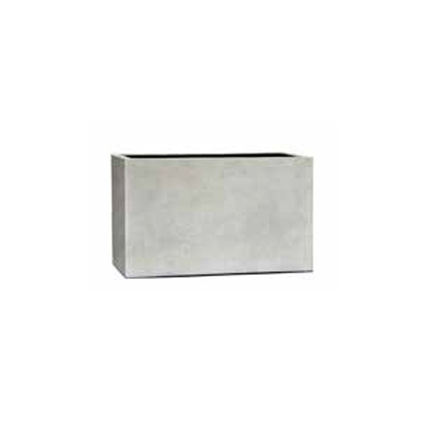 Vase rectangulaire Chester blanc, aspect Antique