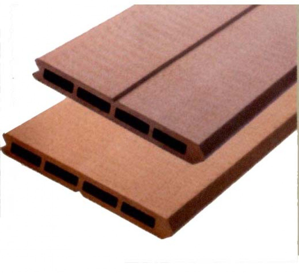 Lame de clôture bois composite 19 mm x 15.6 cm x 148 cm, redwood