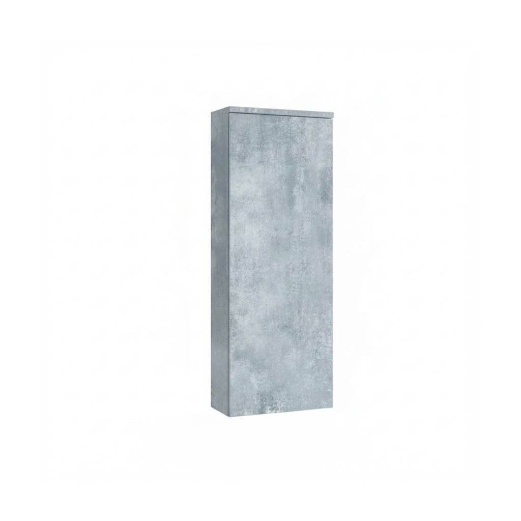 Colonne murale OXFORD, H.104 cm, P. 17 cm, 1 porte, béton Bellato, charnières à droite, poignée en haut
