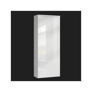 Vignette Colonne murale OXFORD, H.104 cm, P. 17 cm, 1 porte, blanc brillant, charnières à droite, poignée en haut