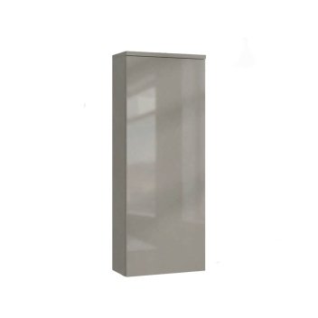 Vignette Colonne murale OXFORD, H.104 cm, P. 17 cm, 1 porte, grège brillant, charnières à droite, poignée en bas