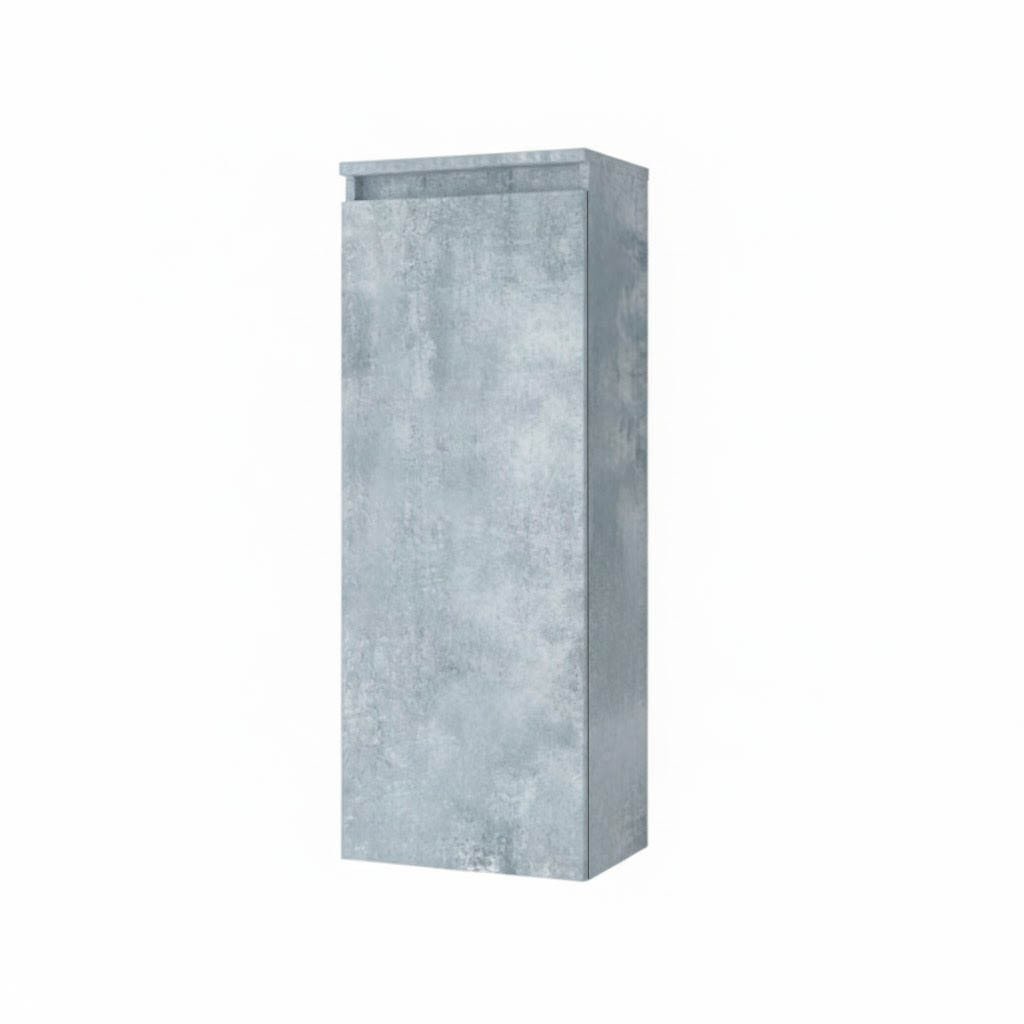 Colonne murale OXFORD, H. 104 cm, P. 35 cm, 1 porte, béton Bellato, charnières à gauche