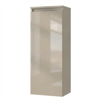 Vignette Colonne murale OXFORD, H. 104 cm, P. 35 cm, 1 porte, grège brillant, charnières à gauche