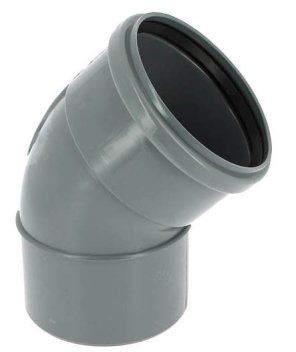Vignette Coude PVC assainissement M-F, 45°, Ø 160 mm, CR4