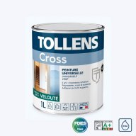 Peinture 2 en 1, TOLLENS CROSS impression / finition velours