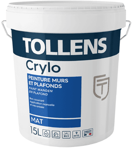 Peinture TOLLENS CRYLO MAT, murs et plafonds teintable
