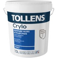 Peinture TOLLENS CRYLO MAT, murs et plafonds teintable