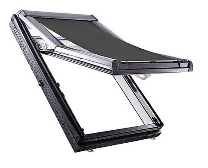 Fenêtre à rotation réhaussée CONFORT PVC, ventilation intégrée - screen et bloc isolant prémonté - 54 cm x 78 cm