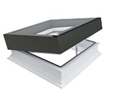 Vignette Fenêtre plane DEZ version électrique pour toit plat, vitrage P2 - 100 cm x 100 cm