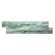 Parement pierre naturelle Bali, teinte blanc/nacre, en plaquette