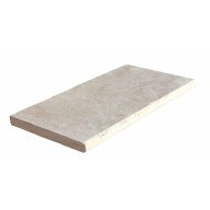 Margelle de piscine ou couvertine CLASSHADE, 1 bord demi-rond, surface vieillie, 33 cm x 61 cm x 3 cm