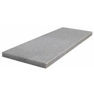 Marche en granit gris OXFORD GREY, bord droit chanfreiné, aspect flammé brossé, 35 cm x 100 cm x 3 cm - PALETTE COMPLETE