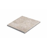 Travertin, dalle de sol ou murale en pierre naturelle CLASSHADE, bords adoucis, surface vieillie, 20 cm x 20 cm x 1 cm - PALETTE COMPLETE