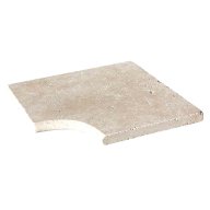 Angle rentrant pour margelle de piscine CLASSHADE, 48 cm x 48 cm x 3 cm, bord demi-rond
