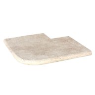 Angle sortant pour margelle de piscine CLASSHADE, 48 cm x 48 cm x 3 cm, bord demi-rond